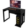 Mesa Gamer 1 Prateleira Preto Me4161 - Tecno Mobili