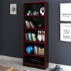 Estante para Livros 4 Prateleiras Preto/Vermelho Me4141 - Tecno Mobili