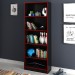 Estante para Livros 4 Prateleiras Preto/Vermelho Me4141 - Tecno Mobili