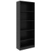 Estante para Livros 4 Prateleiras Preto Me4141 - Tecno Mobili