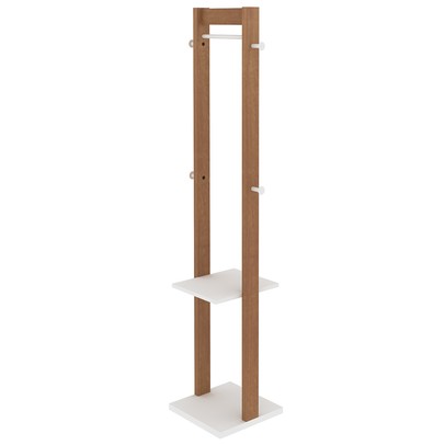 Cabideiro Mancebo Amêndoa/Branco Az1019 - Tecno Mobili