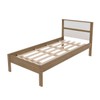 Cama de Solteiro Amendoa/Branco Cm8004 - Tecno Mobili