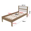 Cama de Solteiro Amendoa/Branco Cm8004 - Tecno Mobili