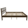 Cama de Casal Nogal/Branco Cm8005 - Tecno Mobili