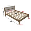 Cama de Casal Amendoa/Branco Cm8005 - Tecno Mobili