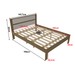 Cama de Casal Amendoa/Branco Cm8005 - Tecno Mobili