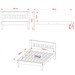 Cama de Casal Nogal/Branco Cm8007 - Tecno Mobili