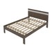 Cama de Casal Nogal/Branco Cm8009 - Tecno Mobili