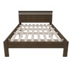 Cama de Casal Nogal/Branco Cm8009 - Tecno Mobili
