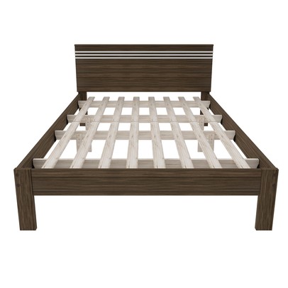 Cama de Casal Nogal/Branco Cm8009 - Tecno Mobili