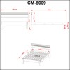 Cama de Casal Amendoa/Branco Cm8009 - Tecno Mobili