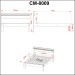 Cama de Casal Amendoa/Branco Cm8009 - Tecno Mobili