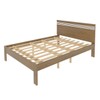 Cama de Casal Amendoa/Branco Cm8009 - Tecno Mobili