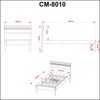 Cama de Solteiro Amendoa/Branco Cm8010 - Tecno Mobili