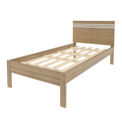 Cama de Solteiro Amendoa/Branco Cm8010 - Tecno Mobili