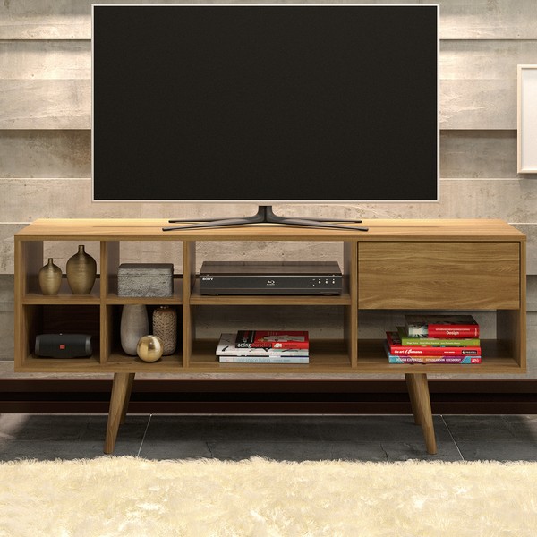 Rack para TV Até 65 Polegadas 1 Gaveta Natural R1462 - Tecno Mobili