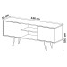 Rack para TV Até 65 Polegadas 2 Portas 1 Prateleira Natural R1464 - Tecno Mobili