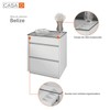 Mesa de Cabeceira Belize 3 Gavetas Branco - Casa D