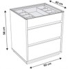 Mesa de Cabeceira Belize 3 Gavetas Branco - Casa D