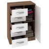 Cômoda 1 Porta 5 Gavetas Teka/Branco Co65 - Fellicci