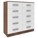 Cômoda 10 Gavetas Teka/Branco Co100 - Fellicci