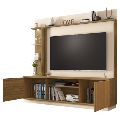 Sala de Estar Completa para TV Até 50 Polegadas Atlanta Cinamomo/Off White - Bechara