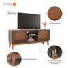Rack para TV Até 60 Polegadas Safira 2 Portas 2 Nichos Off White/Noce - Casa D