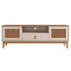 Rack para TV Até 60 Polegadas Esmeralda 2 Portas 1 Gaveta Off White/Noce - Casa D