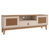 Rack para TV Até 60 Polegadas Esmeralda 2 Portas 1 Gaveta Off White/Noce - Casa D