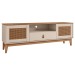 Rack para TV Até 60 Polegadas Esmeralda 2 Portas 1 Gaveta Off White/Noce - Casa D