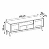 Rack para TV Até 60 Polegadas Esmeralda 2 Portas 1 Gaveta Off White/Noce - Casa D