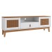 Rack para TV Até 60 Polegadas Esmeralda 2 Portas 1 Gaveta Branco/Noce - Casa D