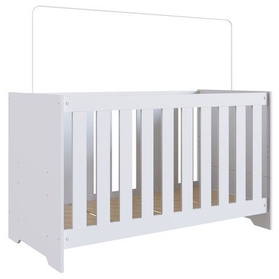 Berço Aconchego 3 em 1 com Colchão Branco - Completa Móveis