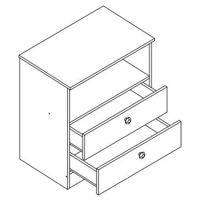 Cômoda Infantil Aconchego 2 Gavetas Branco - Completa Móveis