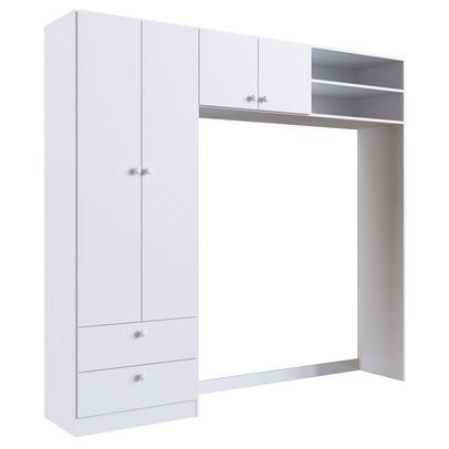 Guarda-Roupa Infantil Aconchego 4 Portas 2 Gavetas Branco - Completa Móveis