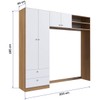 Guarda-Roupa Infantil Aconchego 4 Portas 2 Gavetas Nogal Manchester/Branco - Completa Móveis