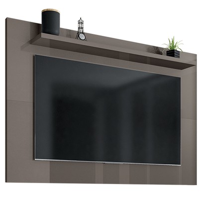 Painel para TV Até 60 Polegadas Safira 1 Prateleira Cinza Perola - Casa D