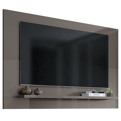 Painel para TV Até 60 Polegadas Safira 1 Prateleira Cinza Perola - Casa D