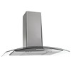 Coifa de Parede Vidro Curvo Duto Slim 75 Cm Inox 220v - Fogatti