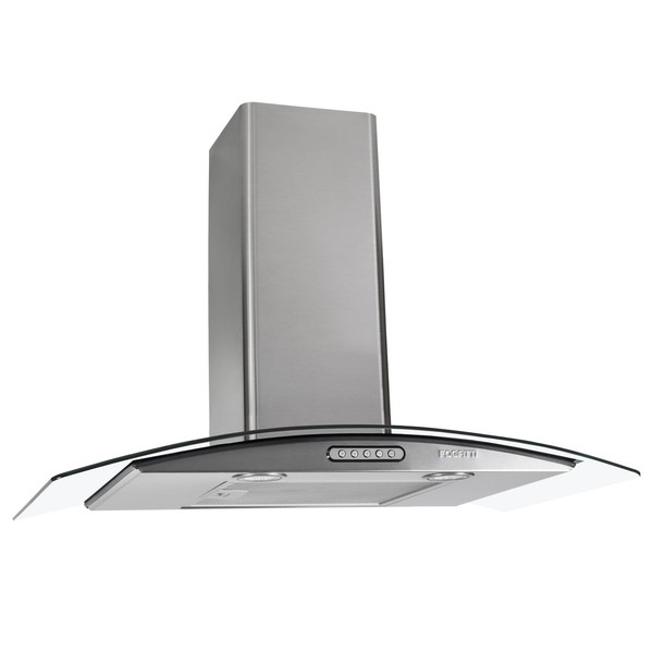 Coifa de Parede Vidro Curvo Duto Slim 75 Cm Inox 220v - Fogatti