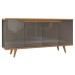 Balcão Buffet Grace 4 Portas Cinza Perola/Noce 050.454 - Casa D