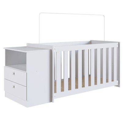 Berço com Cômoda Aconchego 02 2 Gavetas Branco – Completa Móveis