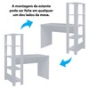 Mesa Escrivaninha Match 3 Prateleiras Branco - Artely