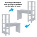 Mesa Escrivaninha Match 3 Prateleiras Branco - Artely