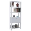 Estante para Livros Match 1 Porta 3 Prateleira Branco - Artely