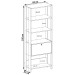 Estante para Livros Match 1 Porta 3 Prateleira Branco - Artely