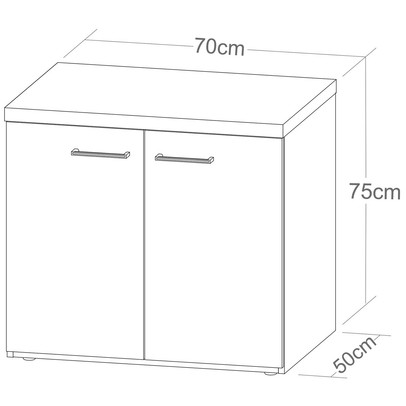 Armário para Escritório Toq 2 Portas 1 Prateleira Olmo/Branco - Artany