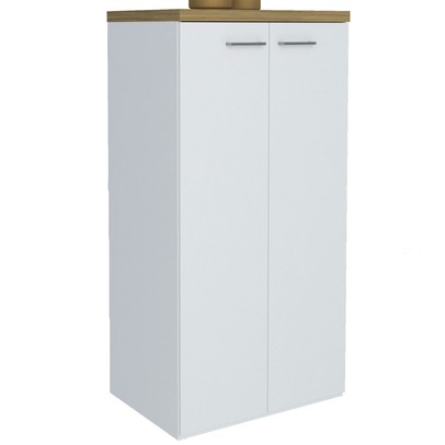 Armário para Escritório Toq 2 Portas 3 Prateleiras Olmo/Branco - Artany