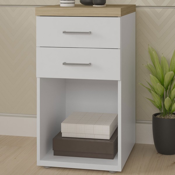 Gaveteiro Toq 2 Gavetas Olmo/Branco - Artany