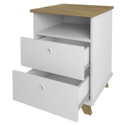 Gaveteiro Day 2 Gavetas Olmo/Branco - Artany